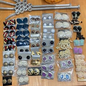 Vintage ClipOn Earrings Lot 51 Pair